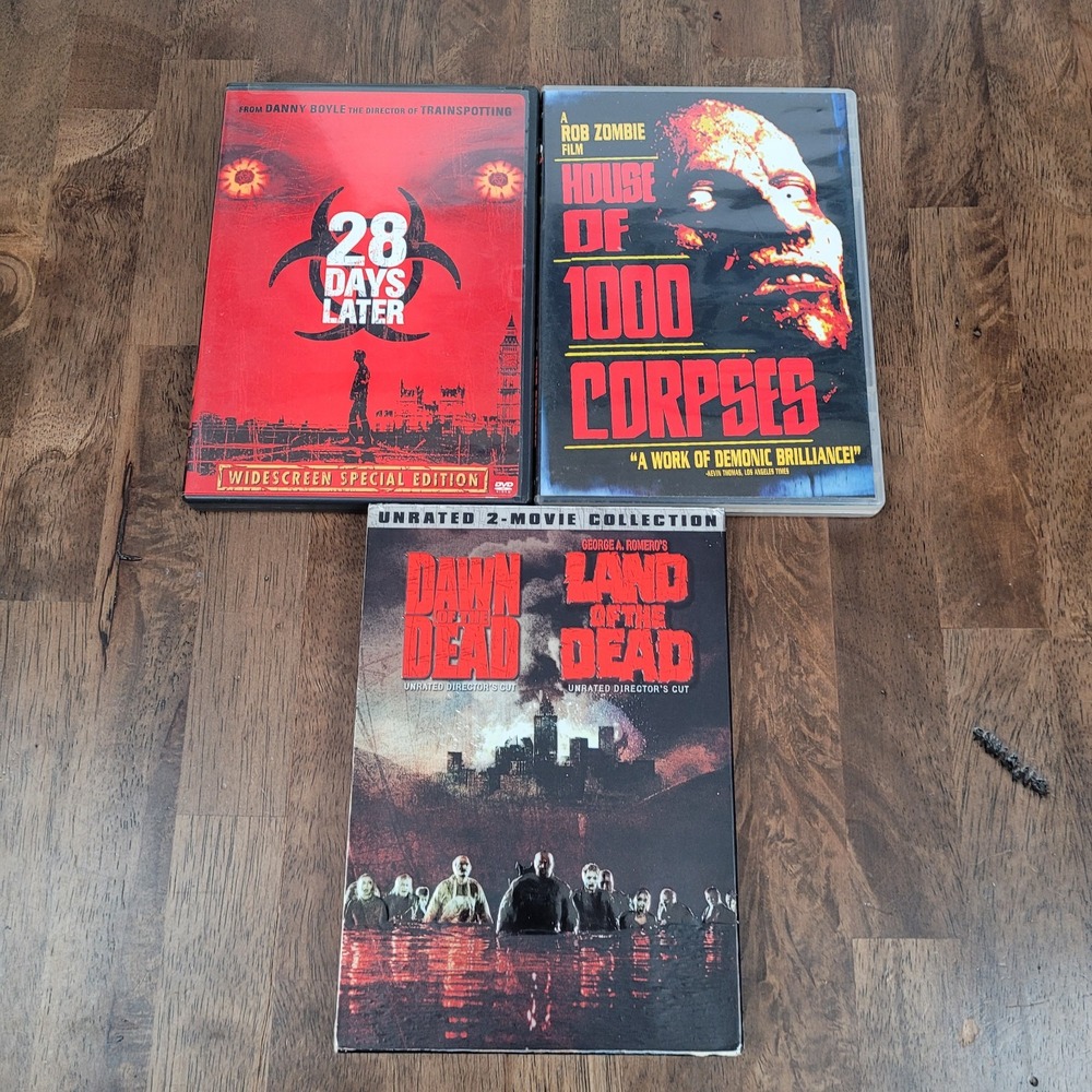 28 Days Later, House of 1000 Corpses, Land of the Dead/Dawn of the Dead DVD Lot